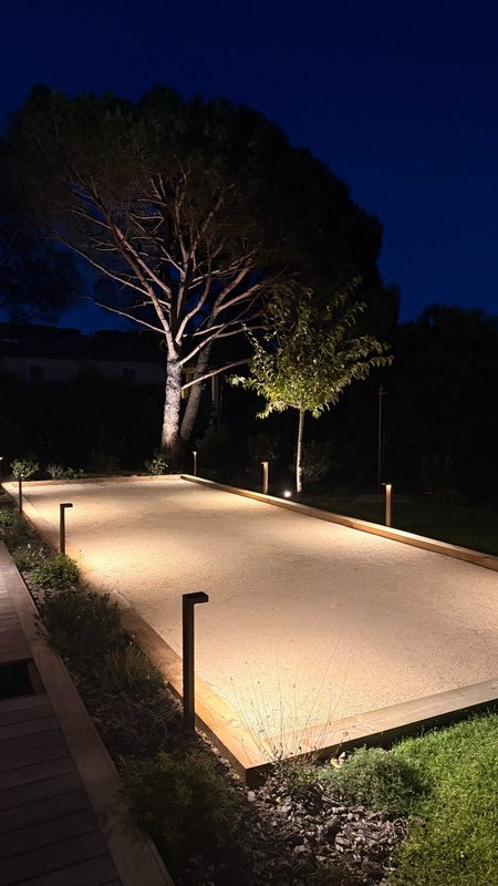 Éclairage terrain pétanque villa La Croix-Valmer